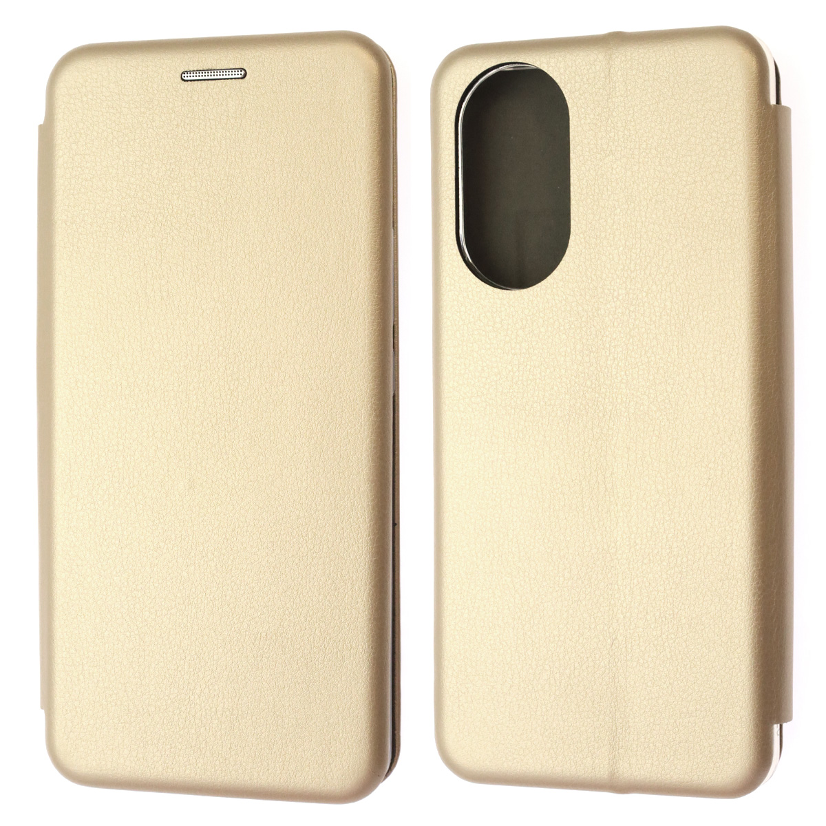 Чехол книжка STYLISH для HUAWEI Honor 50, Nova 9, экокожа, визитница, цвет золотистый