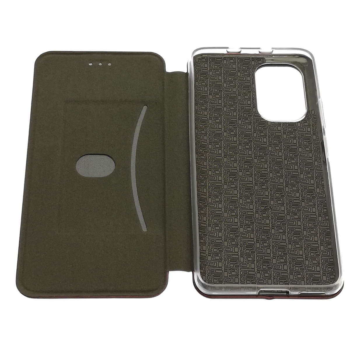 Чехол книжка STYLISH для XIAOMI POCO F3, Redmi K40, K40 Pro, экокожа, визитница, цвет бордовый