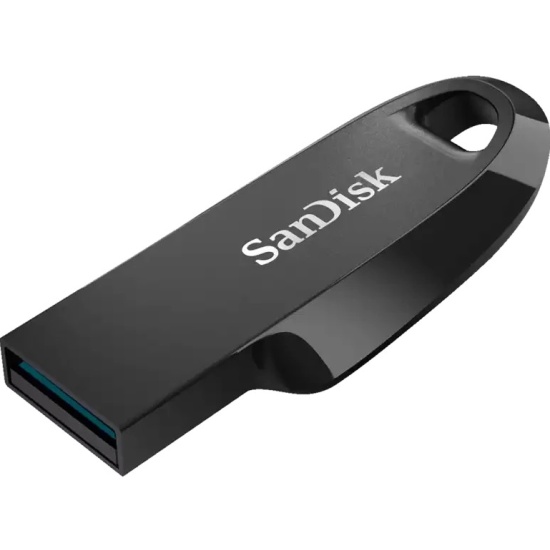 Флешка 32GB SanDisk Ultra Curve CZ550 SDCZ550-032G-G46, USB 3.2 gen 1, 100Mb/s, монолит, пластик, цвет черный