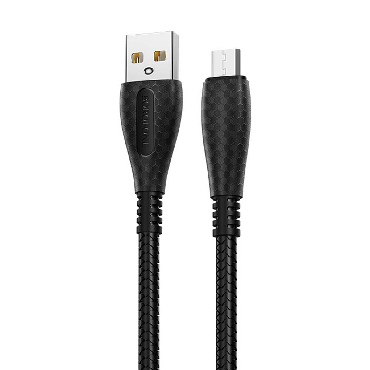 Кабель BOROFONE BX38 Cool charge Micro USB, длина 1 метр, цвет черный