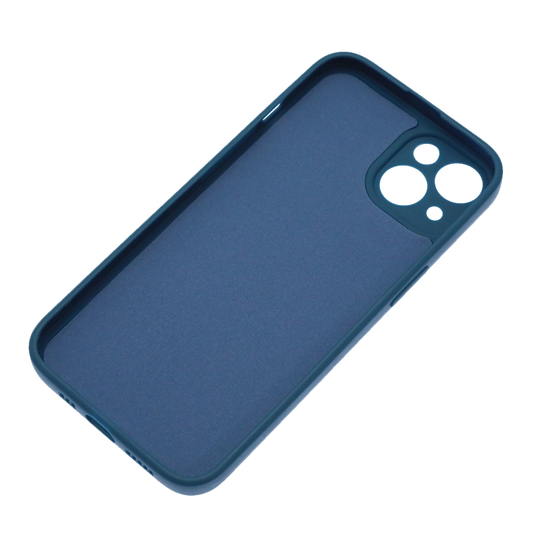 Чехол накладка для APPLE iPhone 13, силикон, бархат, цвет темно синий