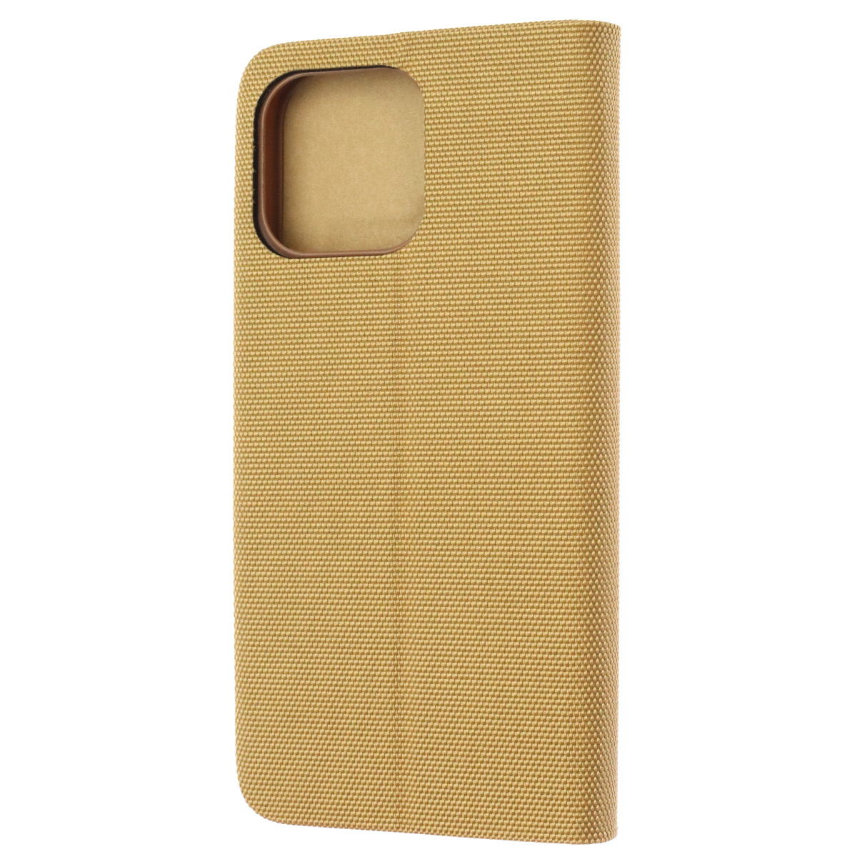 Чехол книжка MESH для APPLE iPhone 13 Pro Max (6.7), текстиль, силикон, бархат, визитница, цвет золотистый