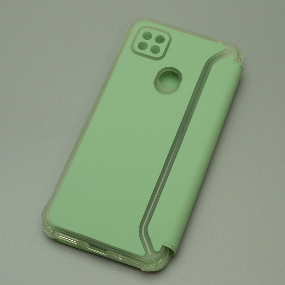 Чехол книжка для XIAOMI Redmi 9C, Redmi 10A, экокожа, визитница, цвет светло фисташковый