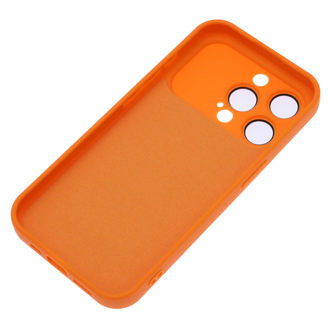 Чехол накладка для APPLE iPhone 15 Pro, Magsafe, защита камеры, пластик, силикон, бархат, цвет оранжевый