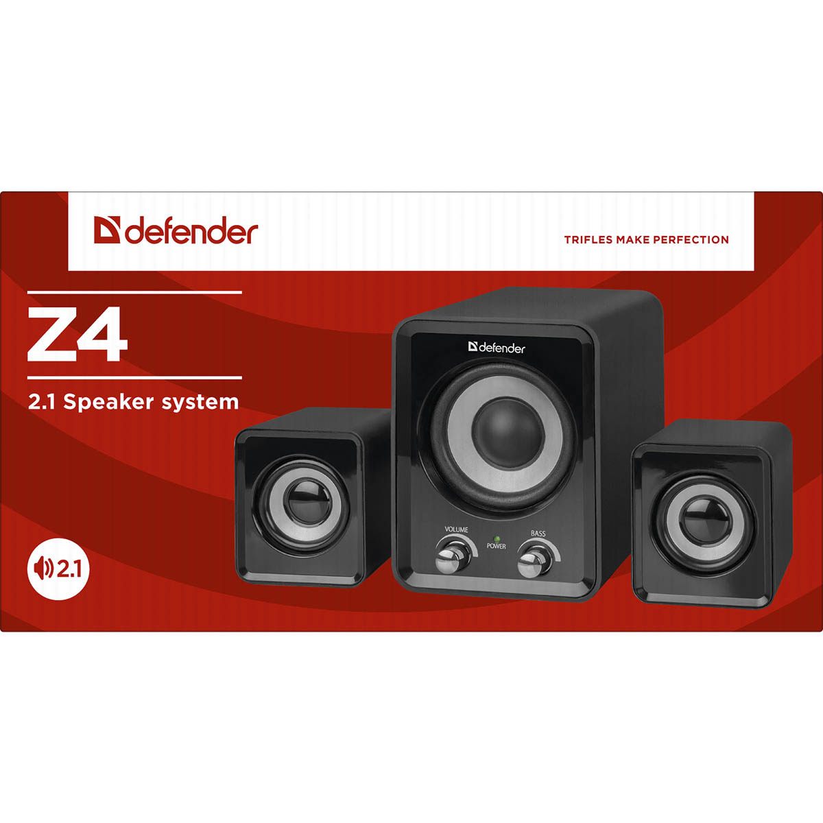 Акустическая система 2.1 DEFENDER Z4, 11 Вт, питание от USB, цвет черный