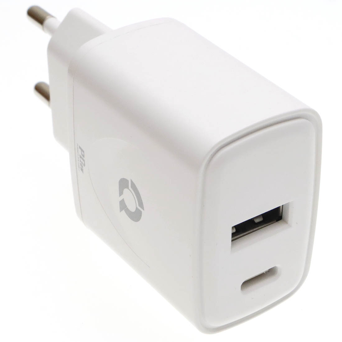 СЗУ (Сетевое зарядное устройство) QAYAN QHC-104, PD20W, 1 USB Type C, 1 USB, цвет белый