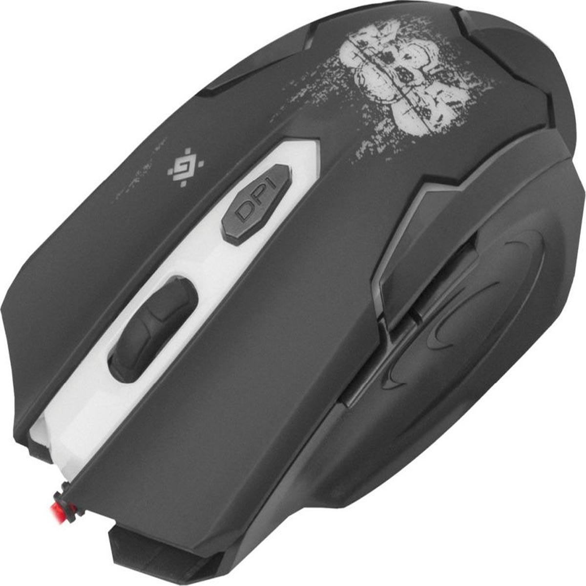 Мышь проводная DEFENDER SKULL GM-180L, игровая, с подсветкой, цвет черный