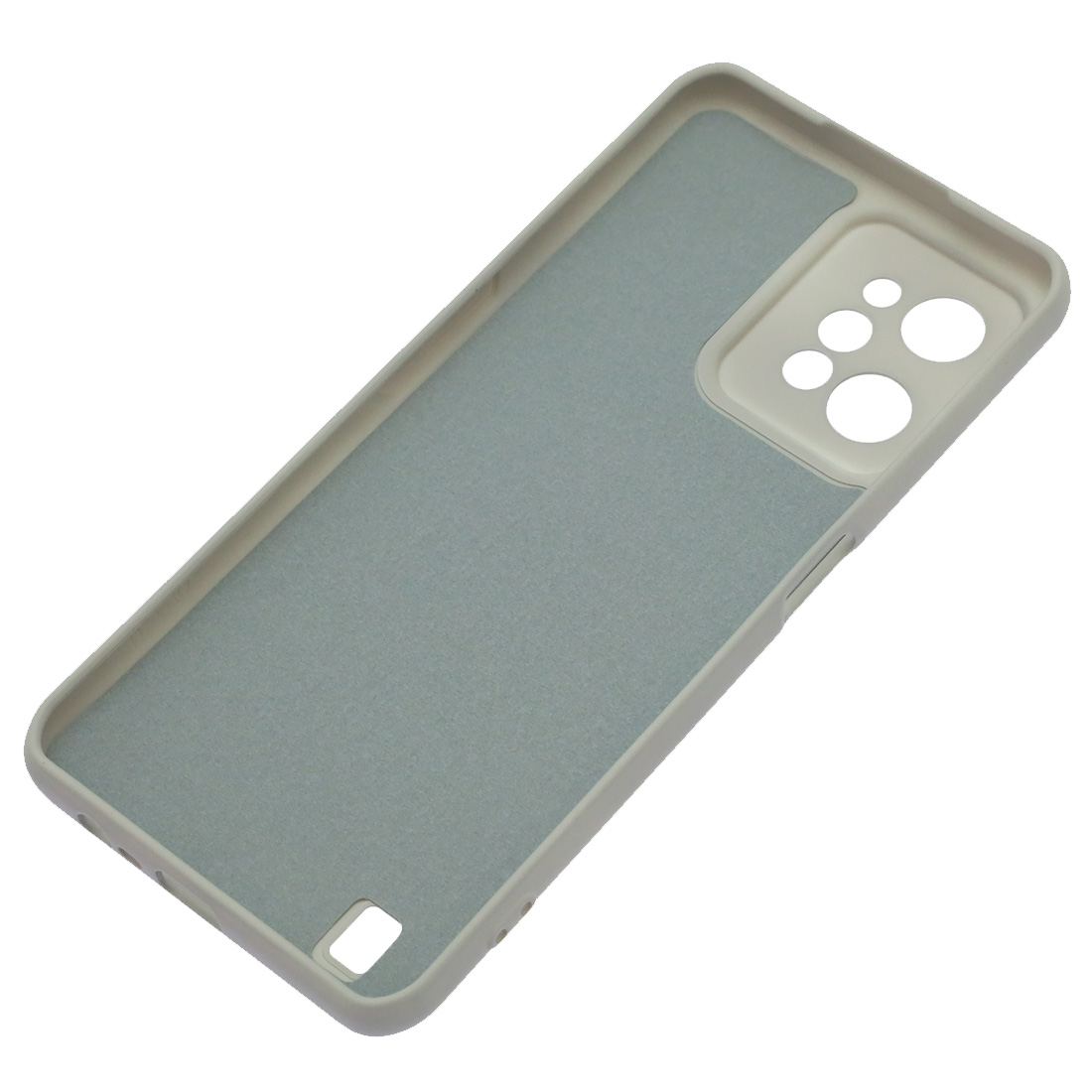 Чехол накладка Silicon Cover для Realme C31, силикон, бархат, цвет серый