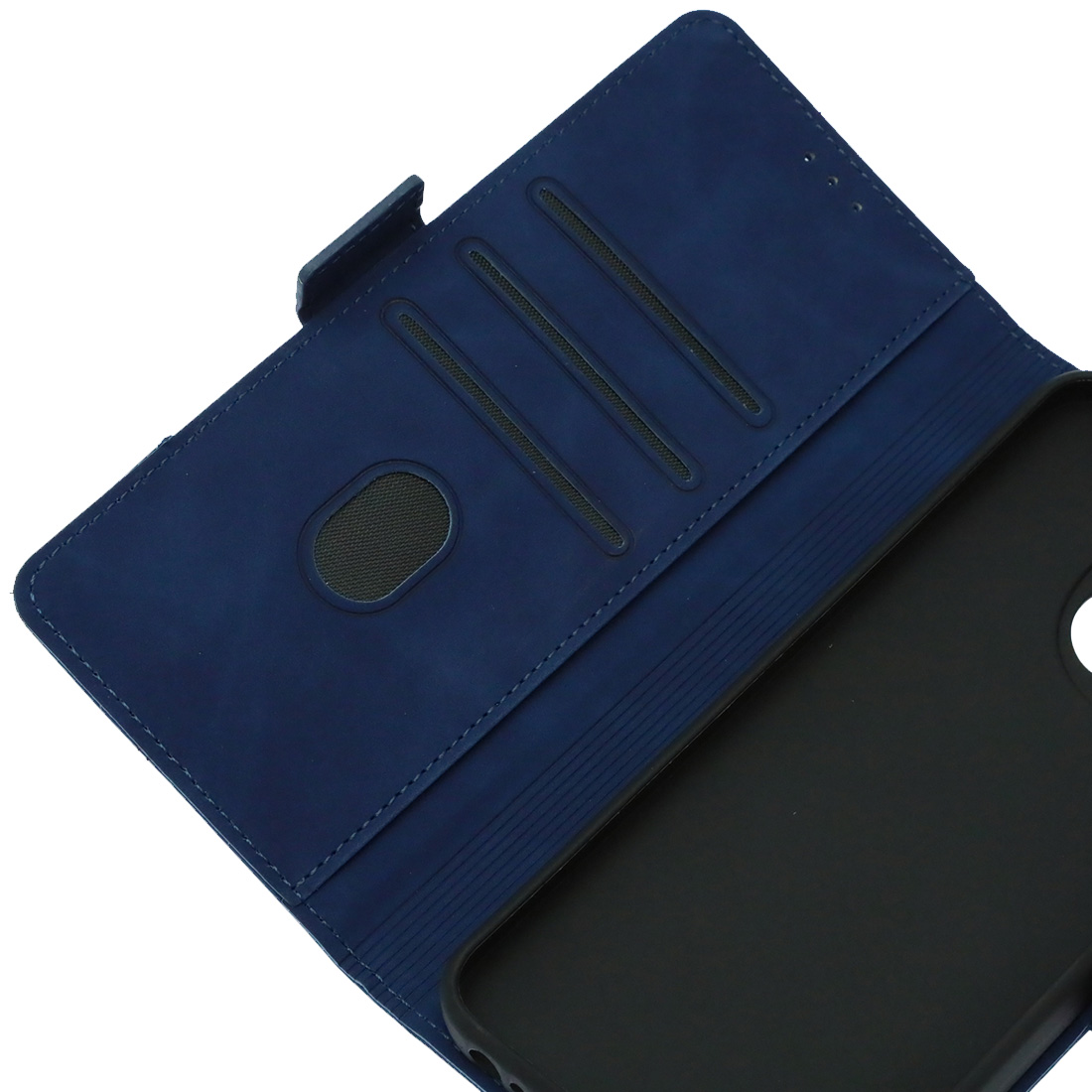 Чехол книжка NICE для TECNO Spark Go 1,  POP 9 4G, защита камеры, экокожа, визитница, цвет темно синий