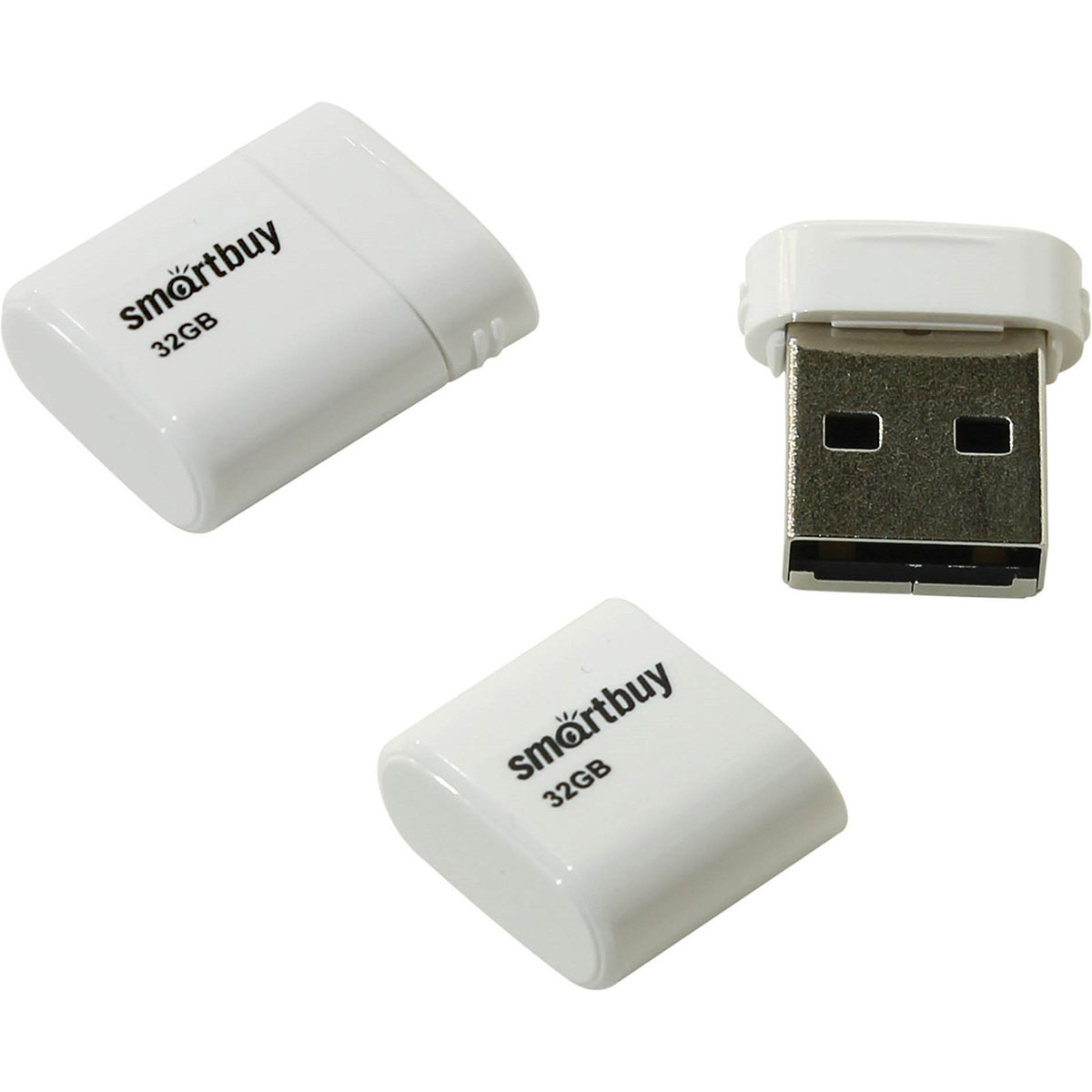 Флешка USB 2.0 32GB SMARTBUY Lara, цвет белый