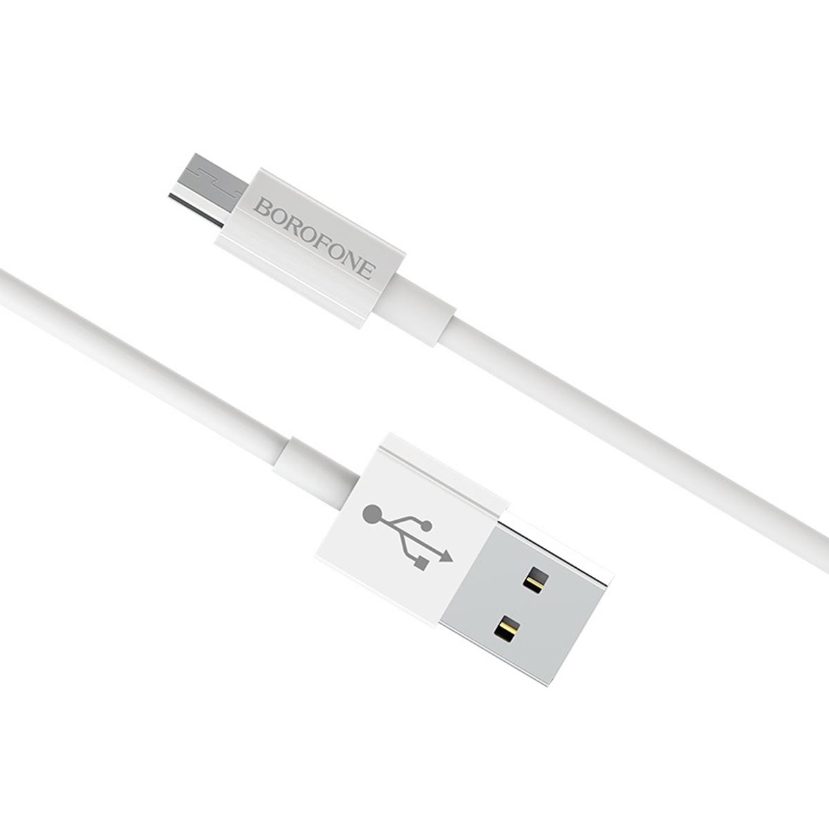 Кабель BOROFONE BX22 Bloom Micro USB, 2.4А, длина 1 метр, силикон, цвет белый