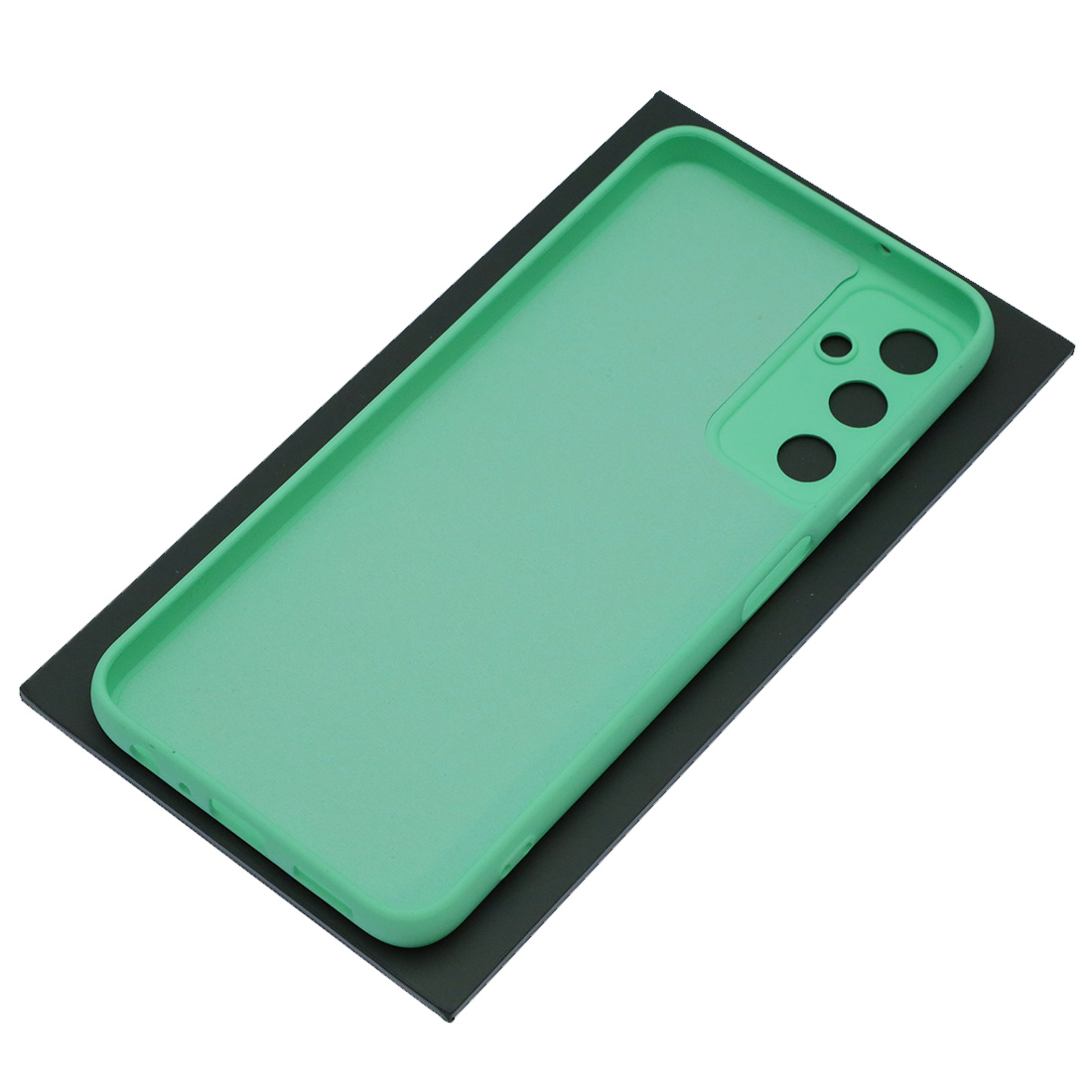 Чехол накладка Silicon Cover для SAMSUNG Galaxy A05s, защита камеры, силикон, бархат, цвет светло зеленый