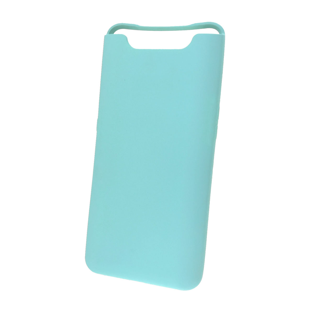 Чехол накладка Silicon Cover для Samsung A80 2019 (SM-A805), силикон, бархат, цвет бирюзовый.