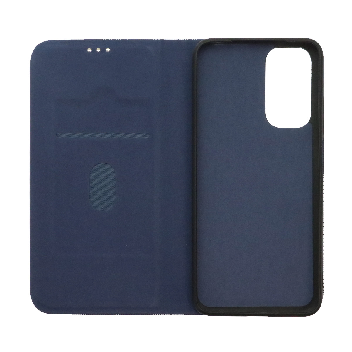 Чехол книжка MESH для XIAOMI Redmi Note 11 4G, Redmi Note 11S, текстиль, силикон, бархат, визитница, цвет темно синий