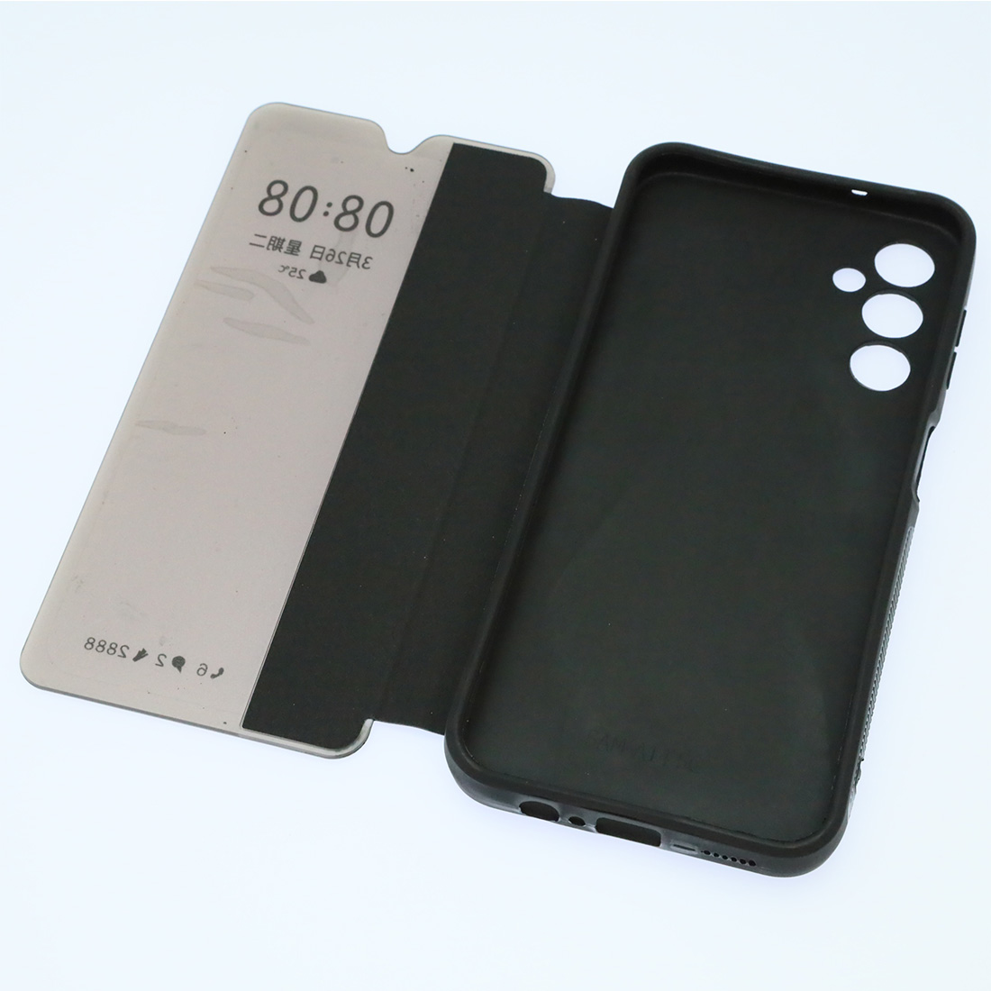 Чехол книжка Smart View Flips для SAMSUNG Galaxy A14, защита камеры, силикон, пластик, цвет черный