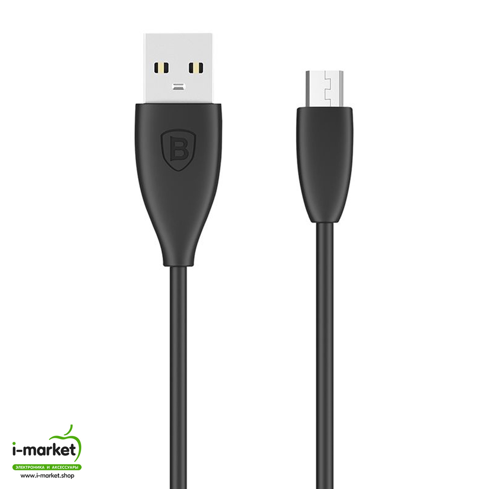 Кабель Micro-USB, 2A, длина 1 метр, Baseus Small Pretty Waist Cable, цвет черный