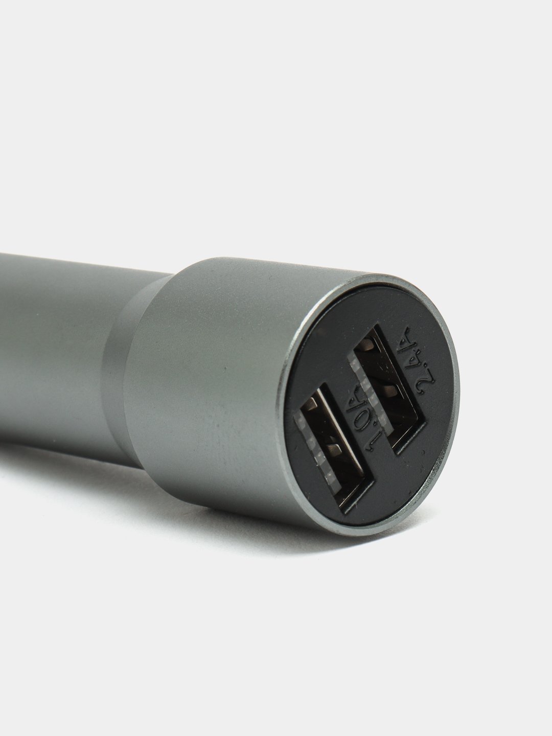 Удлиненное АЗУ (Автомобильное зарядное устройство) YY-CT-3A, 2.4A, 2 USB, цвет серебристый
