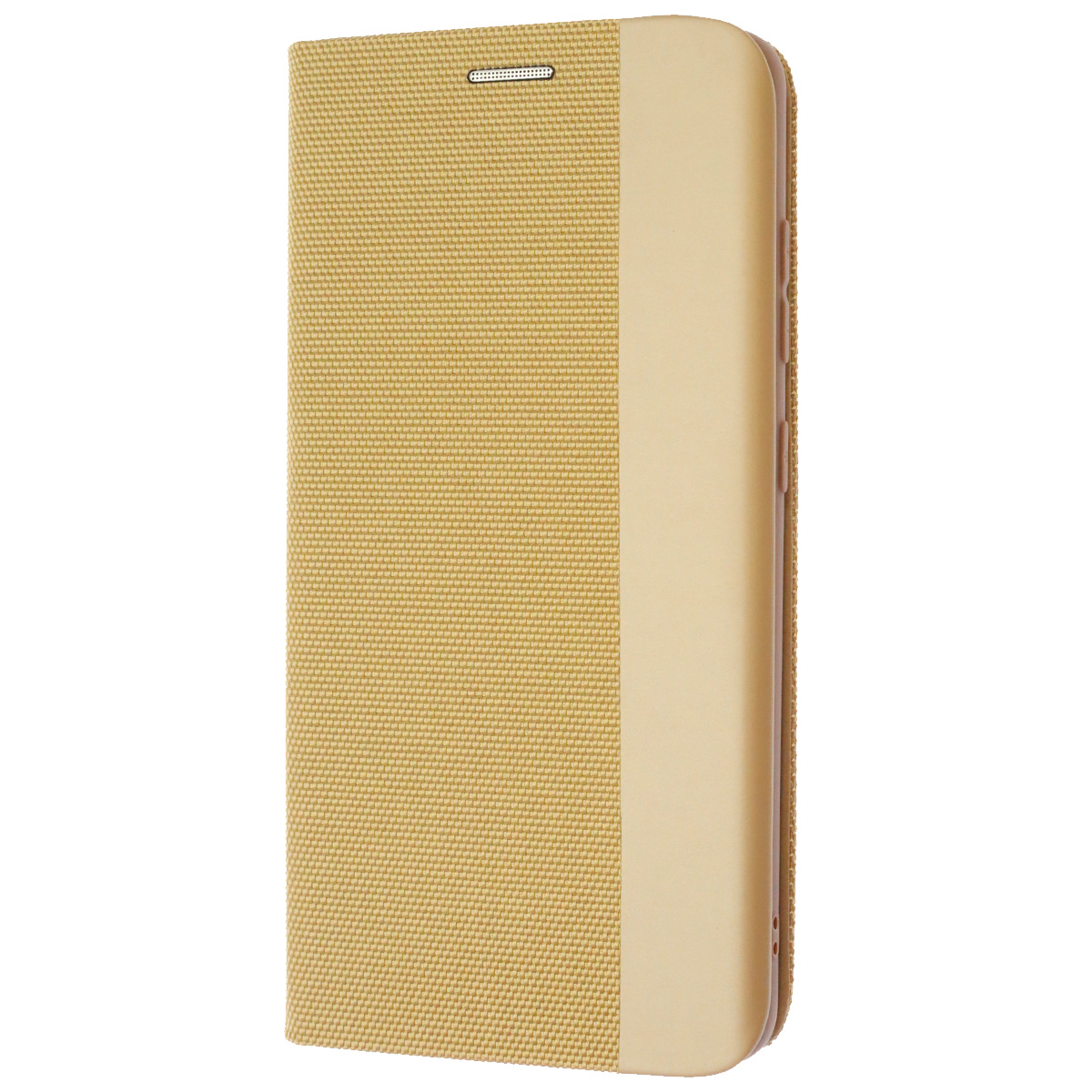 Чехол книжка MESH для SAMSUNG Galaxy A52 (SM-A525), текстиль, силикон, бархат, визитница, цвет золотистый