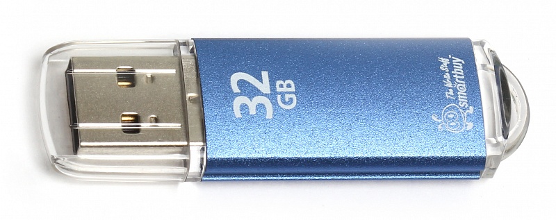 Флешка USB 2.0 32GB SMARTBUY V-Cut, цвет синий