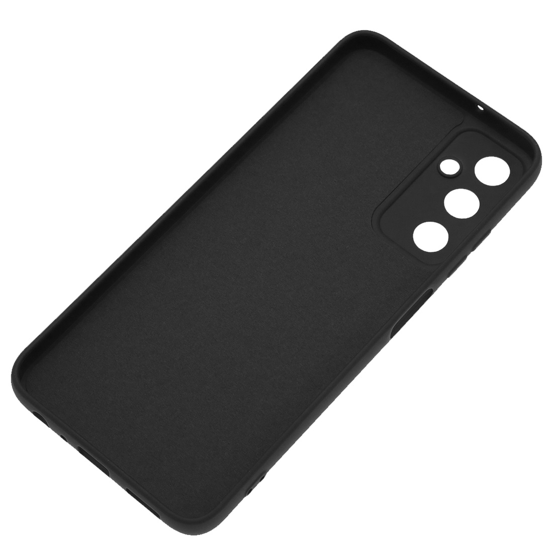 Чехол накладка Silicon Cover для SAMSUNG Galaxy A05s, защита камеры, силикон, бархат, цвет черный