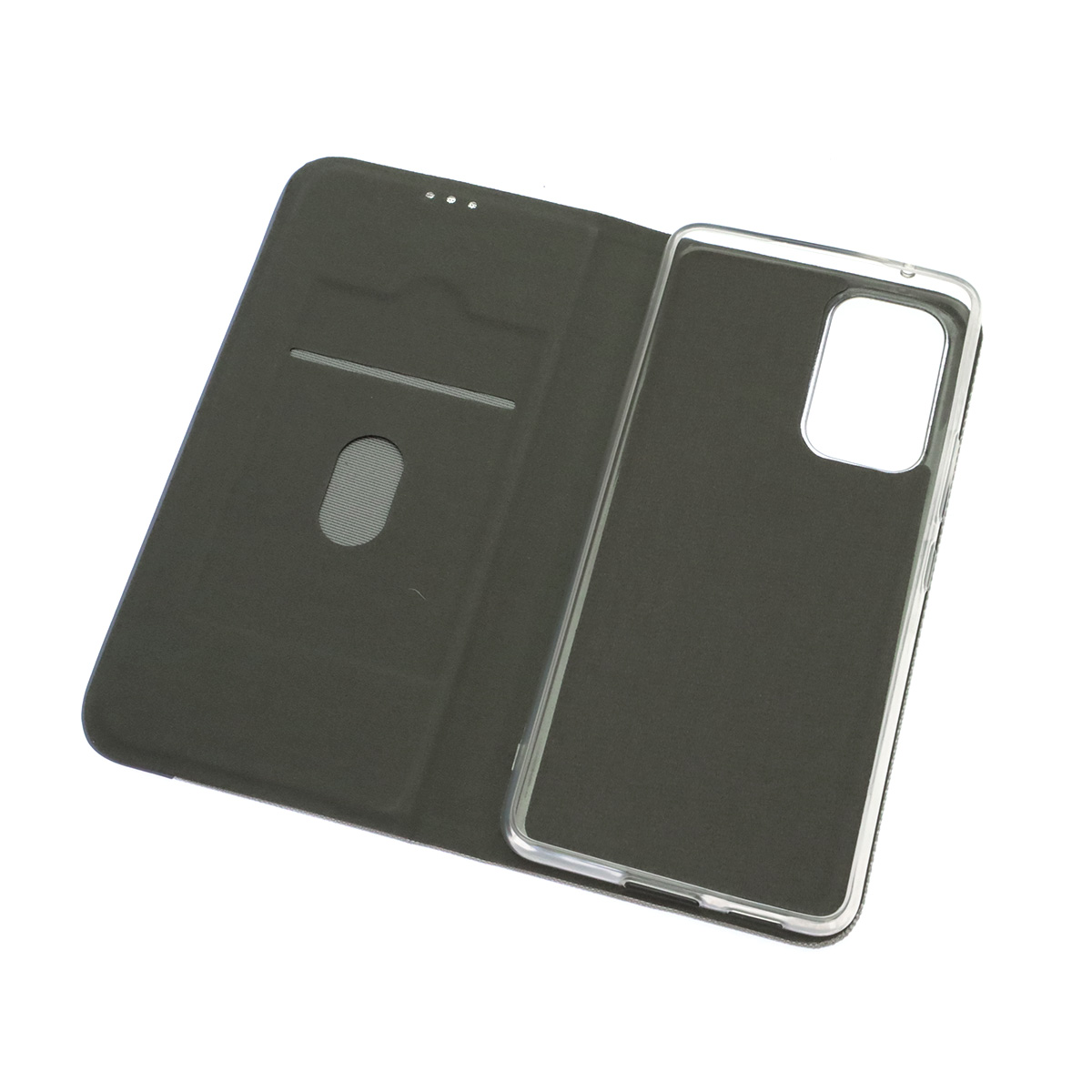 Чехол книжка MESH для SAMSUNG Galaxy A53 5G (SM-A536E), текстиль, силикон, бархат, визитница, цвет серый
