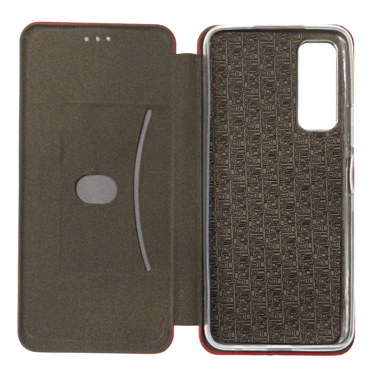 Чехол книжка STYLISH для TECNO Camon 17P, экокожа, визитница, цвет красный