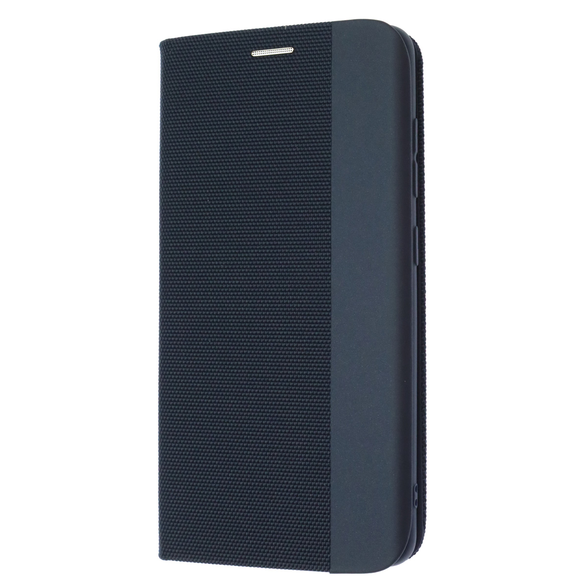 Чехол книжка MESH для SAMSUNG Galaxy A51 (SM-A515F), текстиль, силикон, бархат, визитница, цвет темно синий