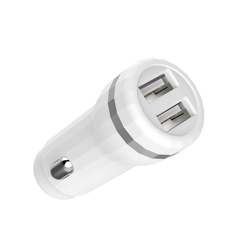 АЗУ (Автомобильное зарядное устройство) HOCO Z27 Staunch, 2 USB, цвет белый