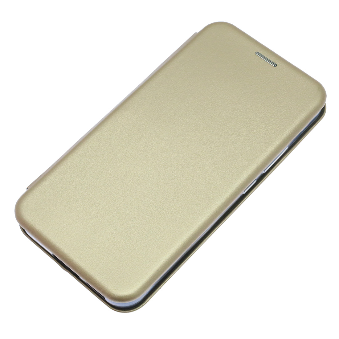 Чехол книжка STYLISH для Realme 15T, силикон, экокожа, визитница, цвет золотистый