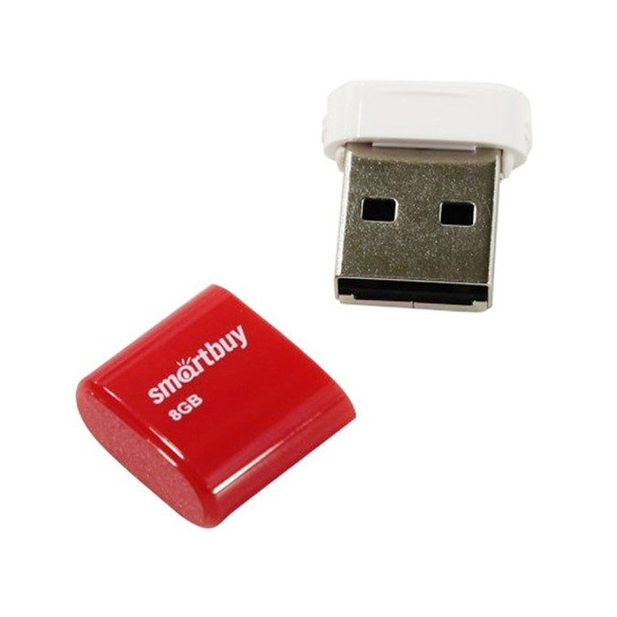 Флешка USB 2.0 8GB SMARTBUY Lara, цвет красный