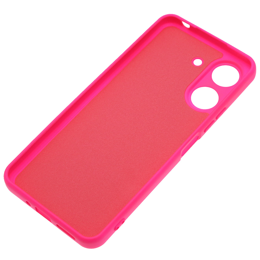 Чехол накладка NANO для XIAOMI Redmi 13C, POCO C65, защита камеры, силикон, бархат, цвет фуксия