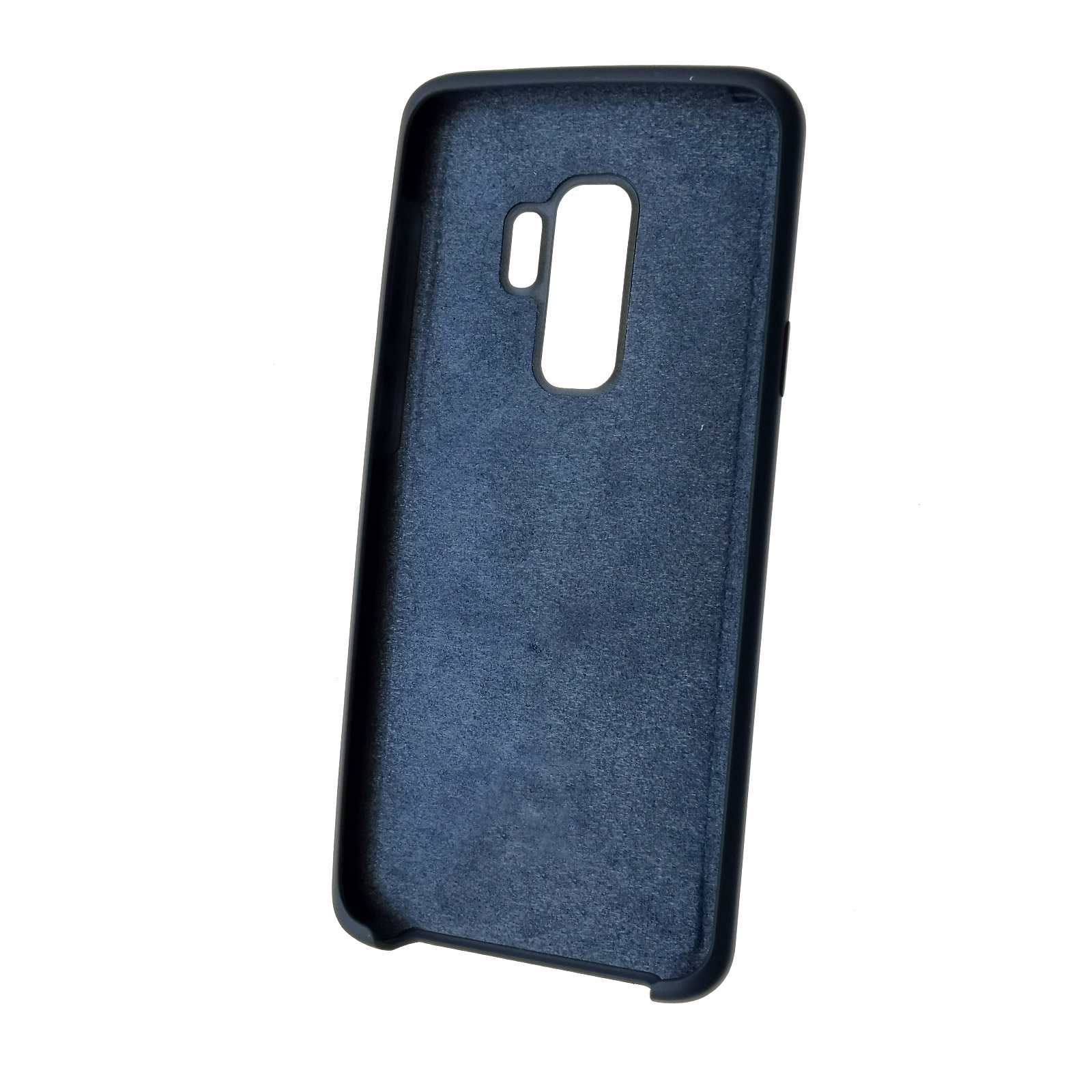 Чехол накладка Silicon Cover для SAMSUNG Galaxy S9 Plus (SM-G965), силикон, бархат, цвет синий кобальт.