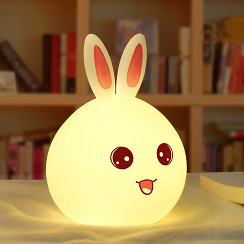 Лампа ночник Rabbit silicone lamp, Кролик, цвет синий