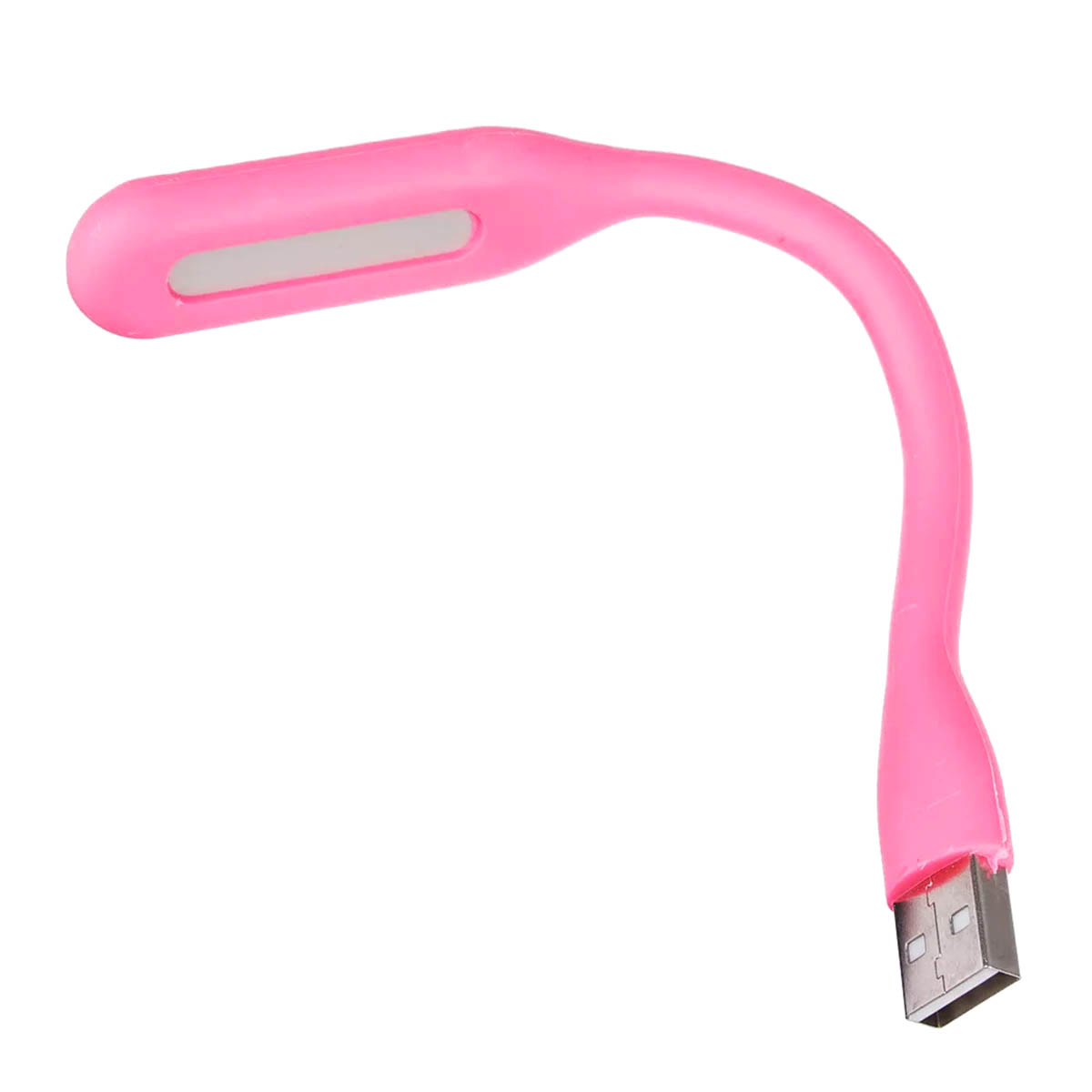 LED USB светильник, 6 диодов, длина 16.5 см, цвет розовый
