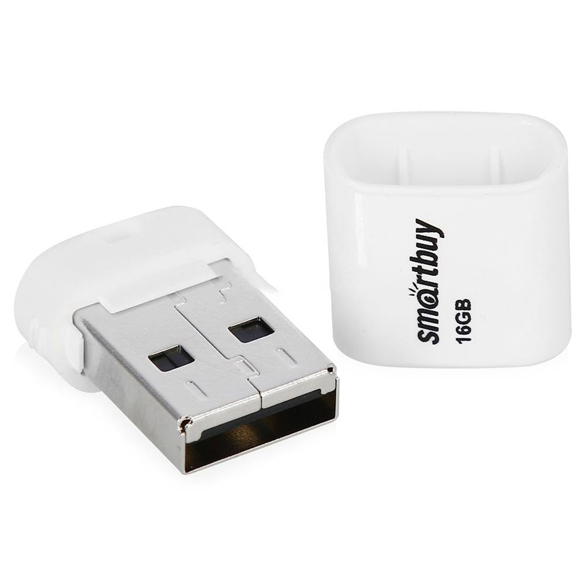 Флешка USB 2.0 16GB SMARTBUY Lara, цвет белый