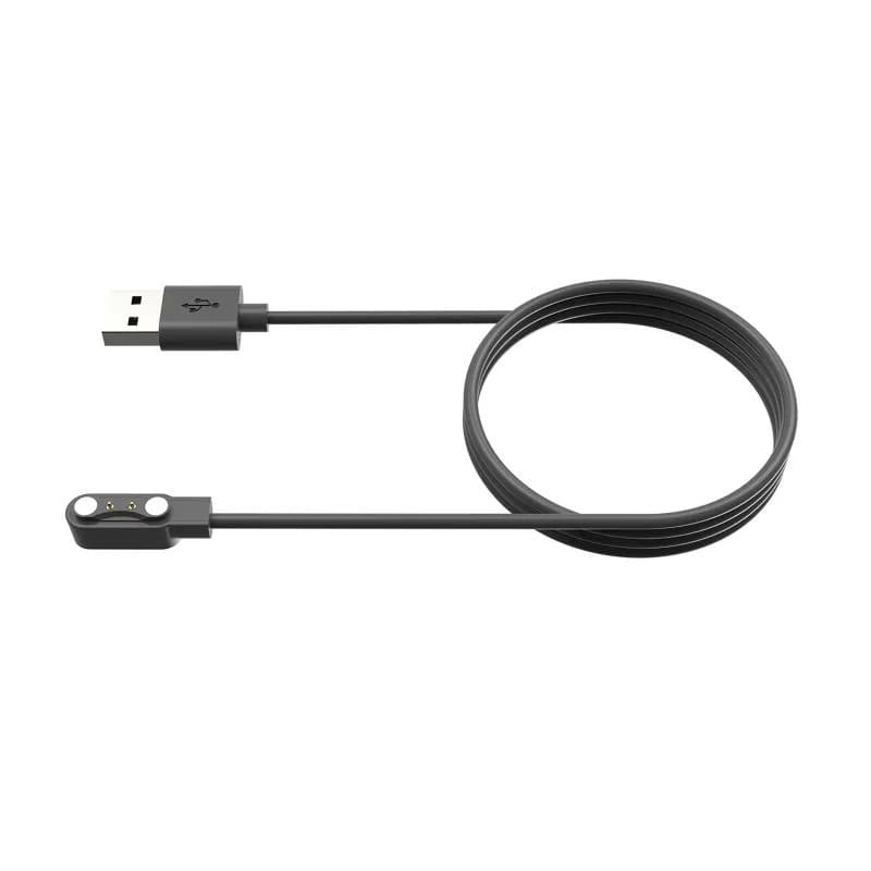 USB-зарядное устройство, магнитный кабель 2 pinдля смарт часов IMILAB W12 KW66, длина 60 см., цвет черный