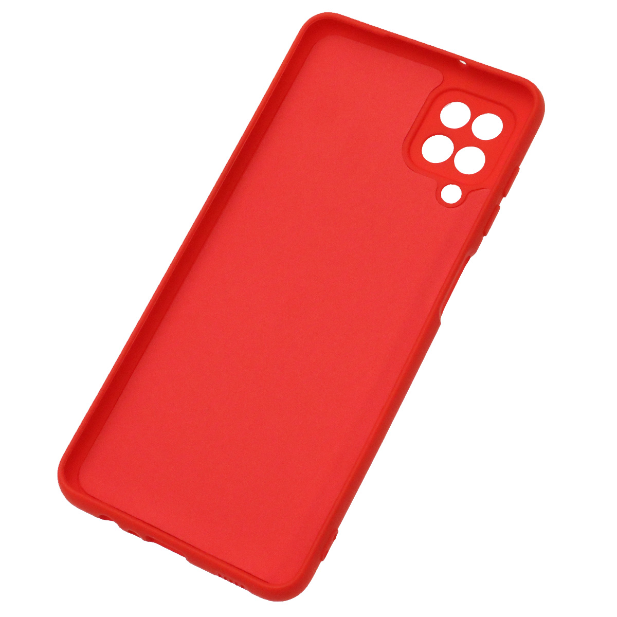 Чехол накладка NANO для SAMSUNG Galaxy A12 4G (SM-A125), M12 (SM-M127F), силикон, бархат, цвет красный