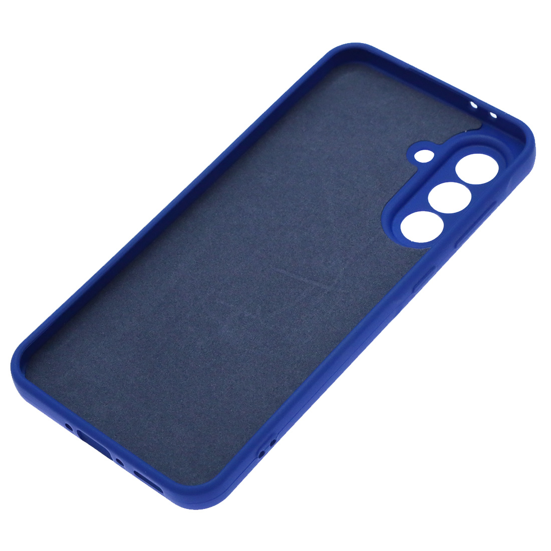 Чехол накладка Silicon Cover для SAMSUNG Galaxy A56, защита камеры, силикон, бархат, цвет королевский синий
