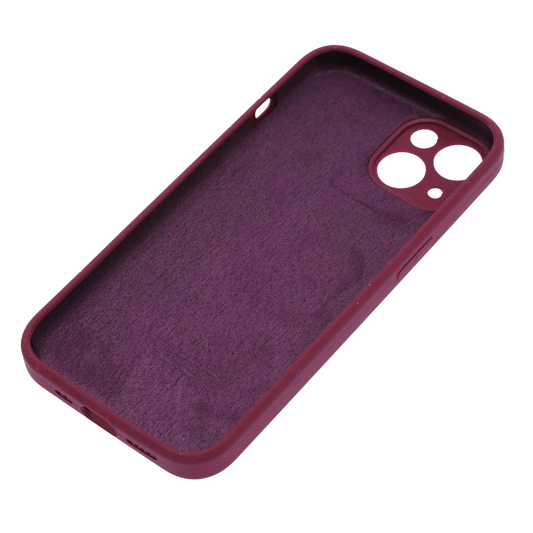 Чехол накладка Silicone Case для APPLE iPhone 13, L-ogo, защита камеры, силикон, бархат, цвет фиолетовый