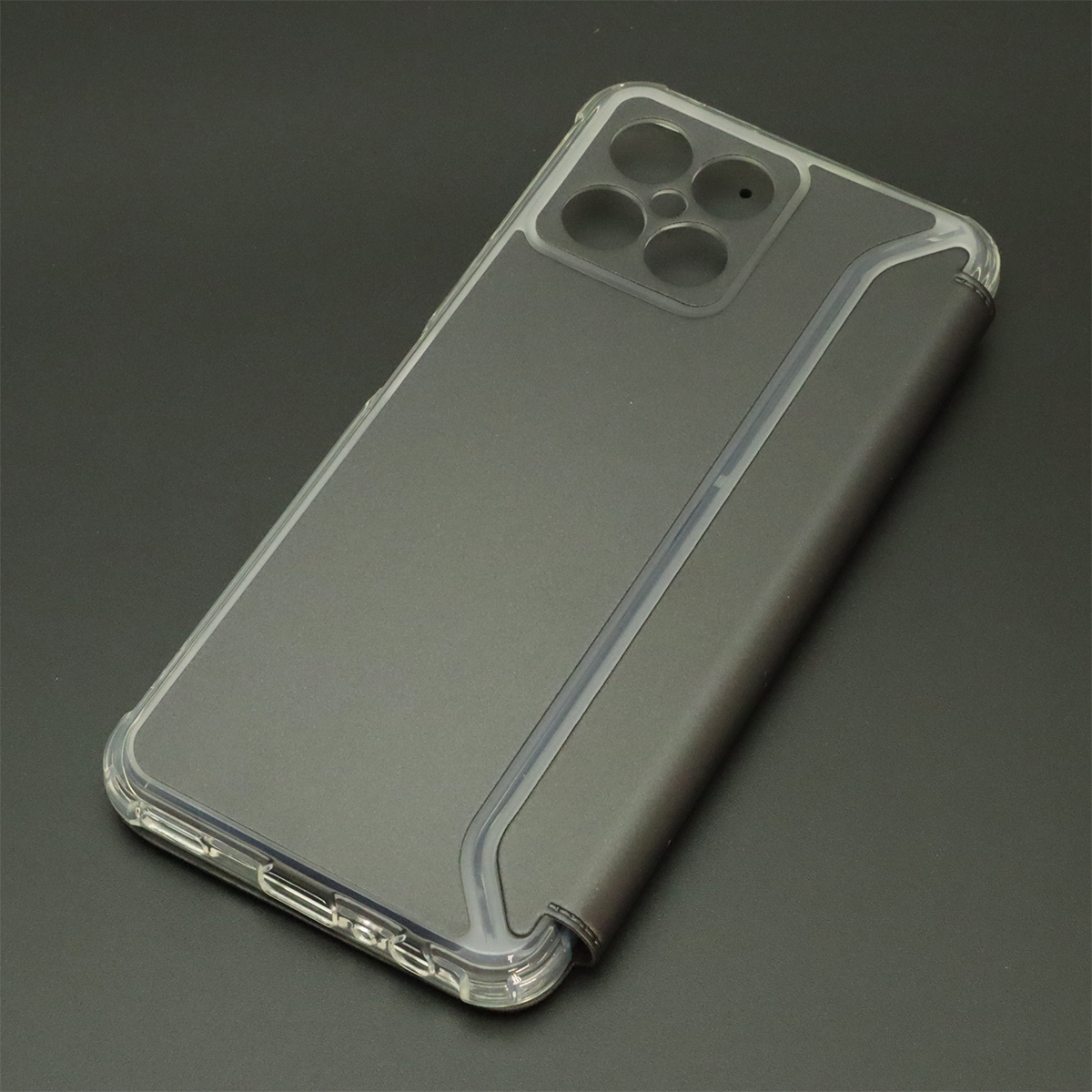 Чехол книжка для HUAWEI Honor X8, экокожа, визитница, цвет черный