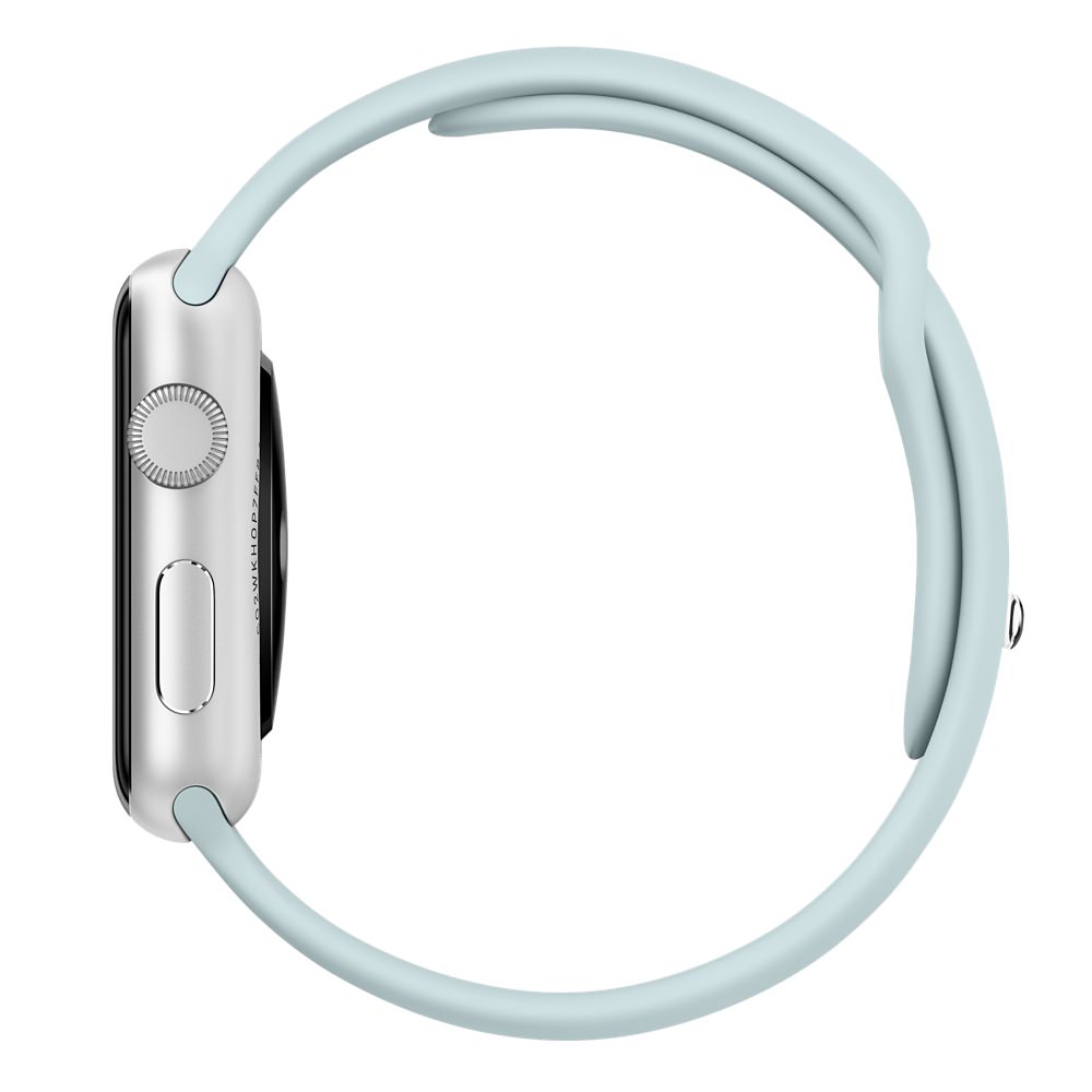 Ремешок для Apple Watch спортивный "Sport", размер 42-44 mm, цвет пастельно-бирюзовый.