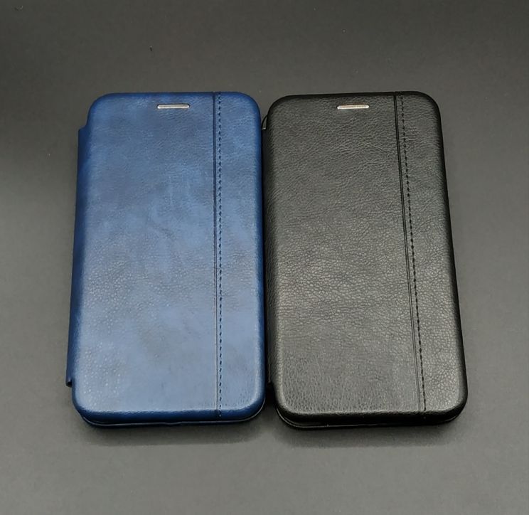 Чехол книжка для SAMSUNG Galaxy S10e (SM-G970), экокожа, визитница, цвет темно синий
