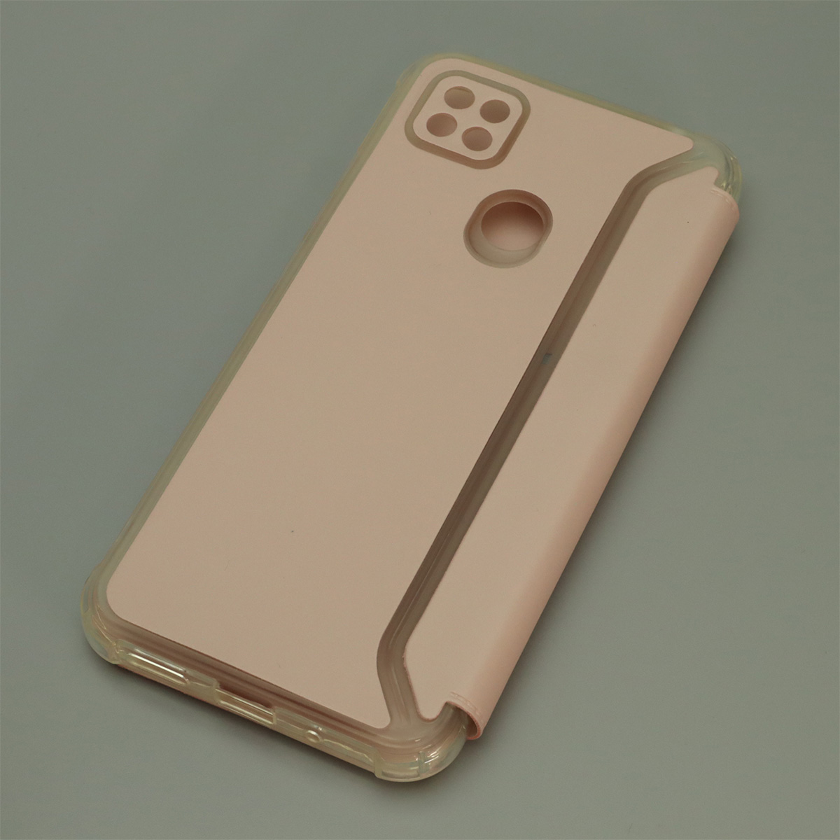 Чехол книжка для XIAOMI Redmi 9C, Redmi 10A, экокожа, визитница, цвет розовый песок