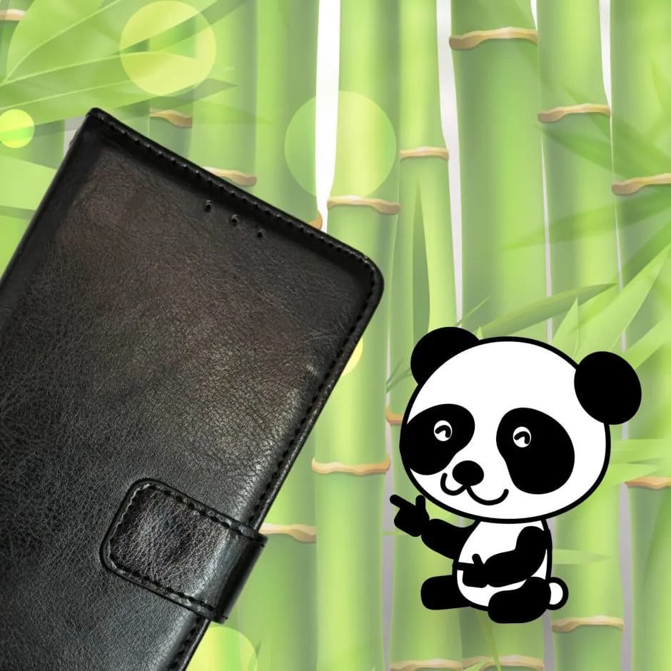 Чехол книжка KOUM для Realme C21Y, C25Y, экокожа, визитница, цвет черный