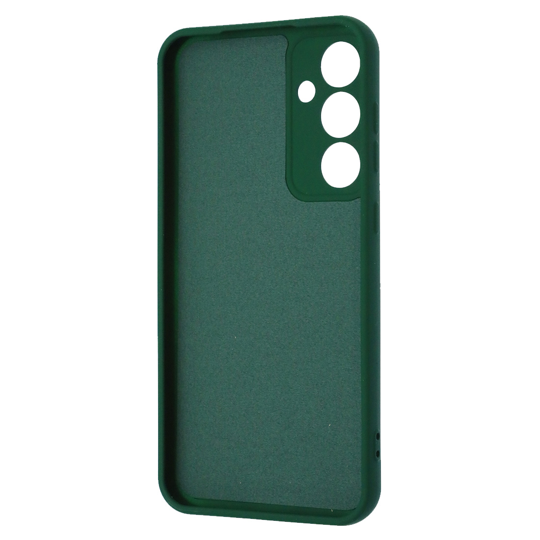 Чехол накладка Silicon Cover для SAMSUNG Galaxy S23 FE, защита камеры, силикон, бархат, цвет зеленый