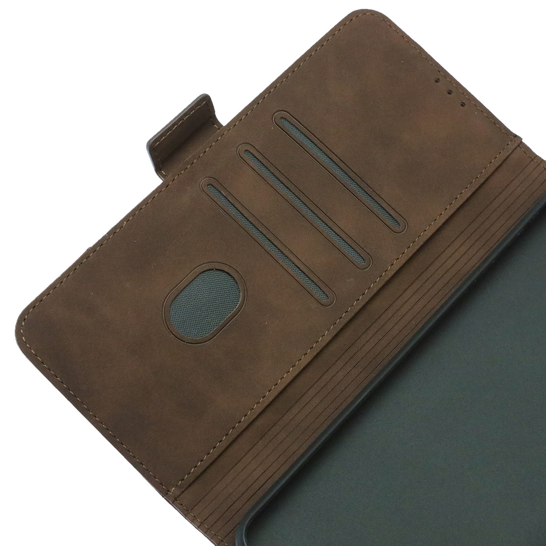 Чехол книжка NICE для SAMSUNG Galaxy A54 5G, экокожа, визитница, цвет коричневый