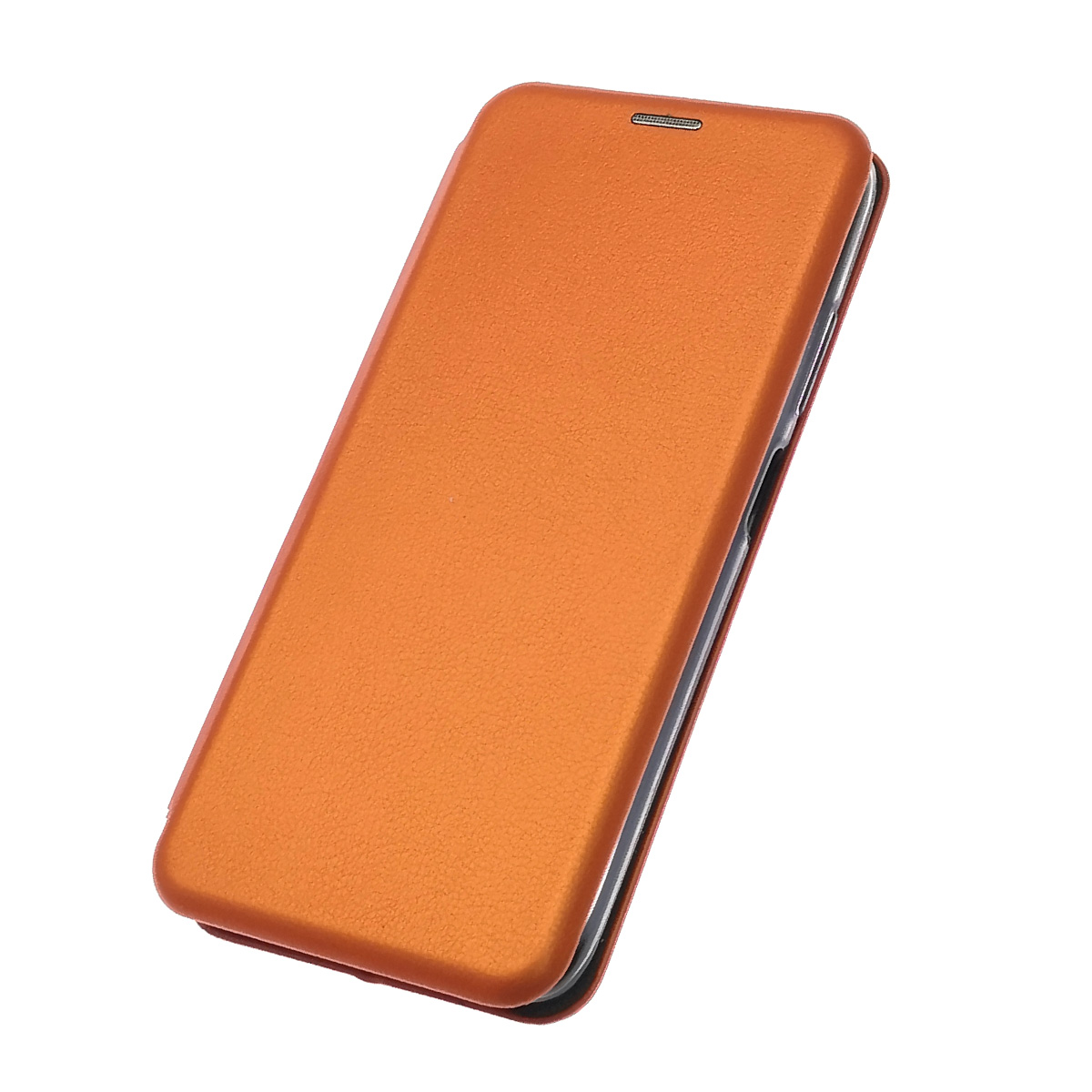 Чехол книжка STYLISH для XIAOMI Redmi Note 9T, экокожа, визитница, цвет оранжевый