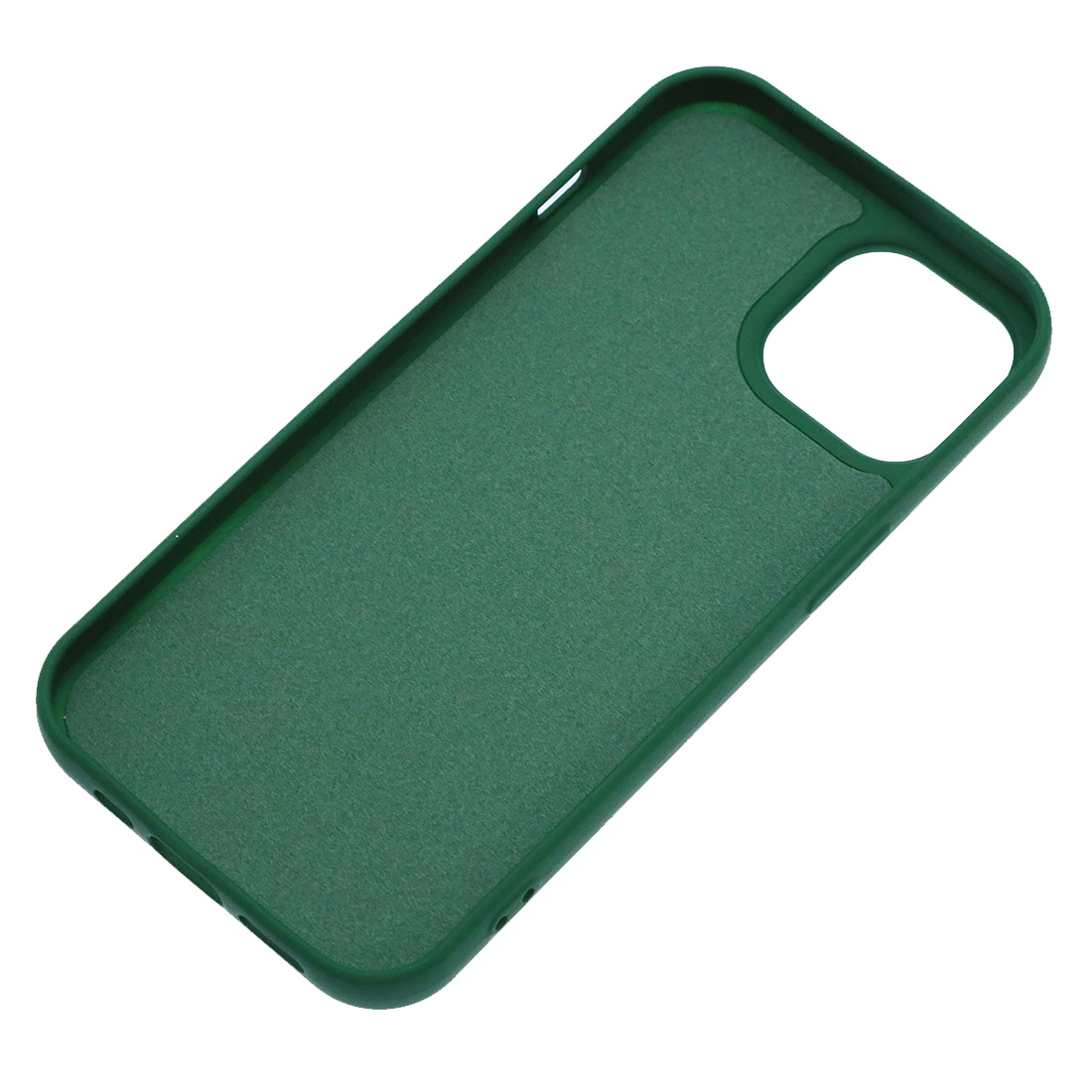 Чехол накладка Silicon Case для APPLE iPhone 15 (6.1"), силикон, бархат, цвет темно зеленый