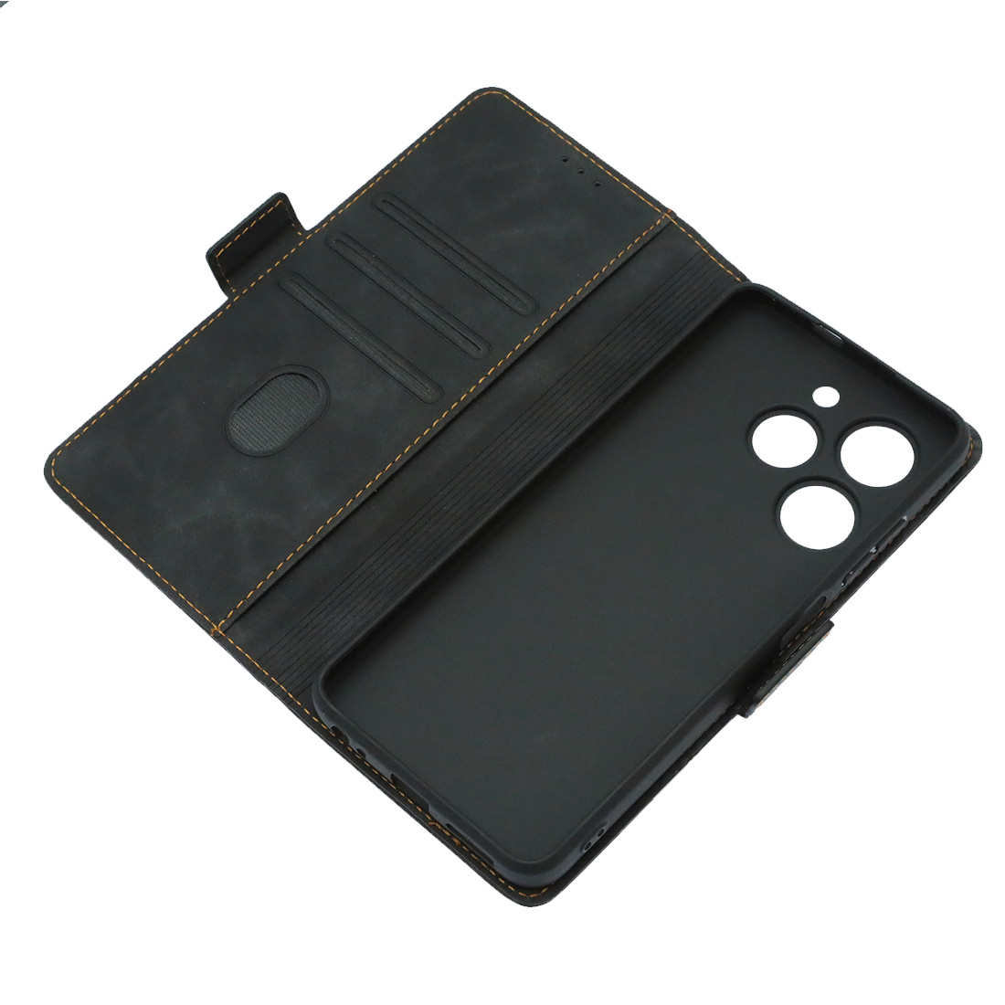 Чехол книжка NICE для TECNO Spark 20, Spark 20C, защита камеры, экокожа, визитница, цвет черный