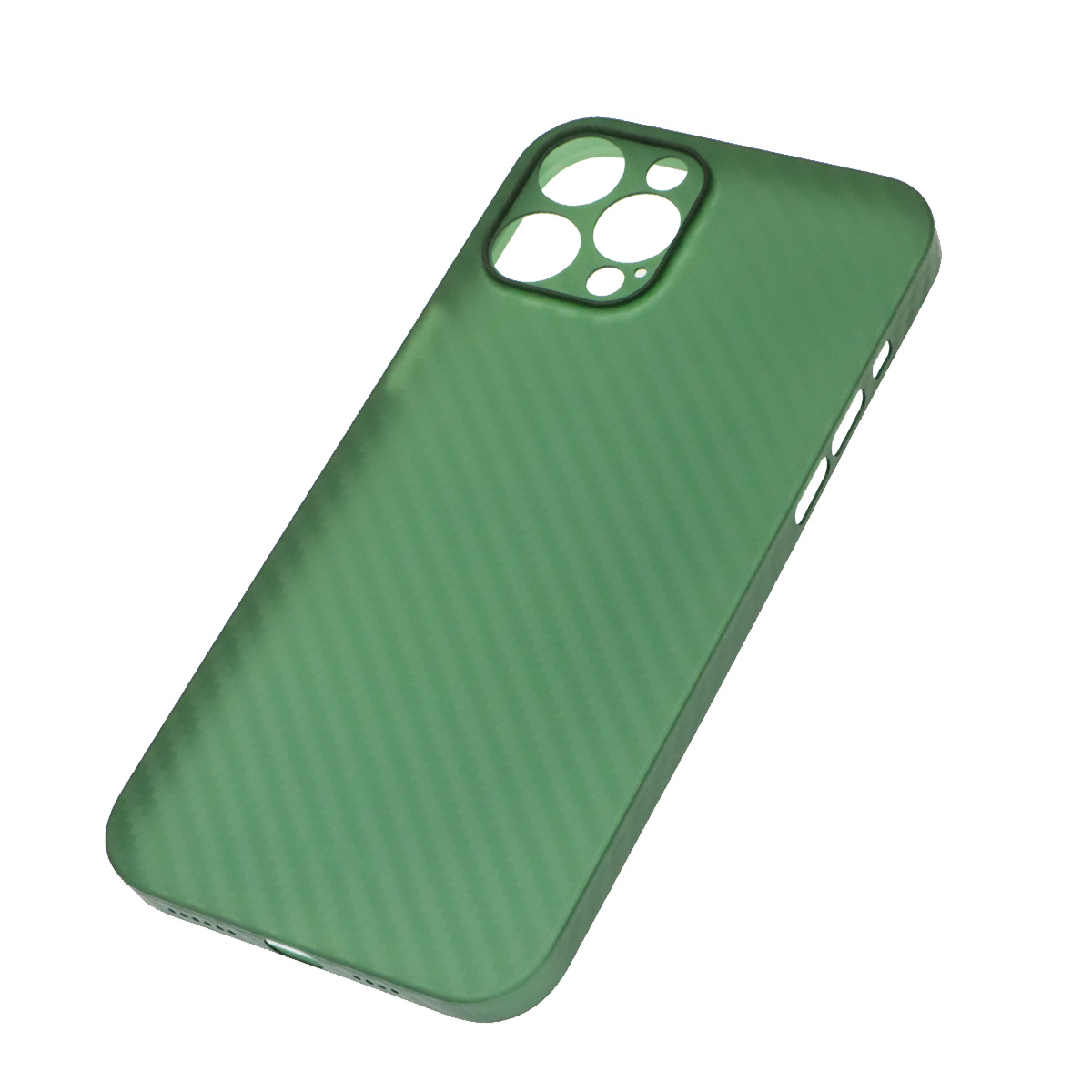 Чехол накладка K-DOO для APPLE iPhone 12 Pro Max (6.7), силикон, карбон, цвет темно зеленый